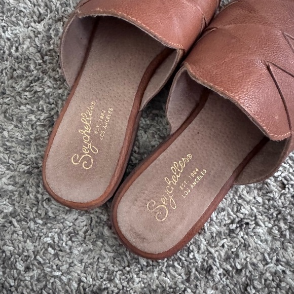 Seychelles To Die For Flats brown leather mule Size 7.5 - Picture 3 of 5